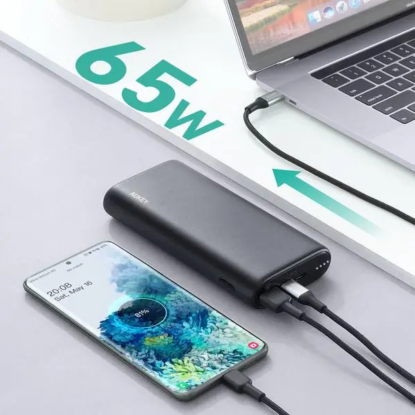 Powerbank Aukey PB-Y37 20000mAh PD 65W Czarny