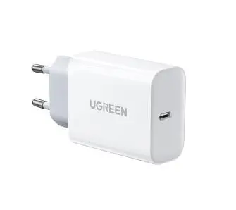 Ładowarka sieciowa UGREEN CD127 USB-C PD3.0 QC4.0 30W Biały