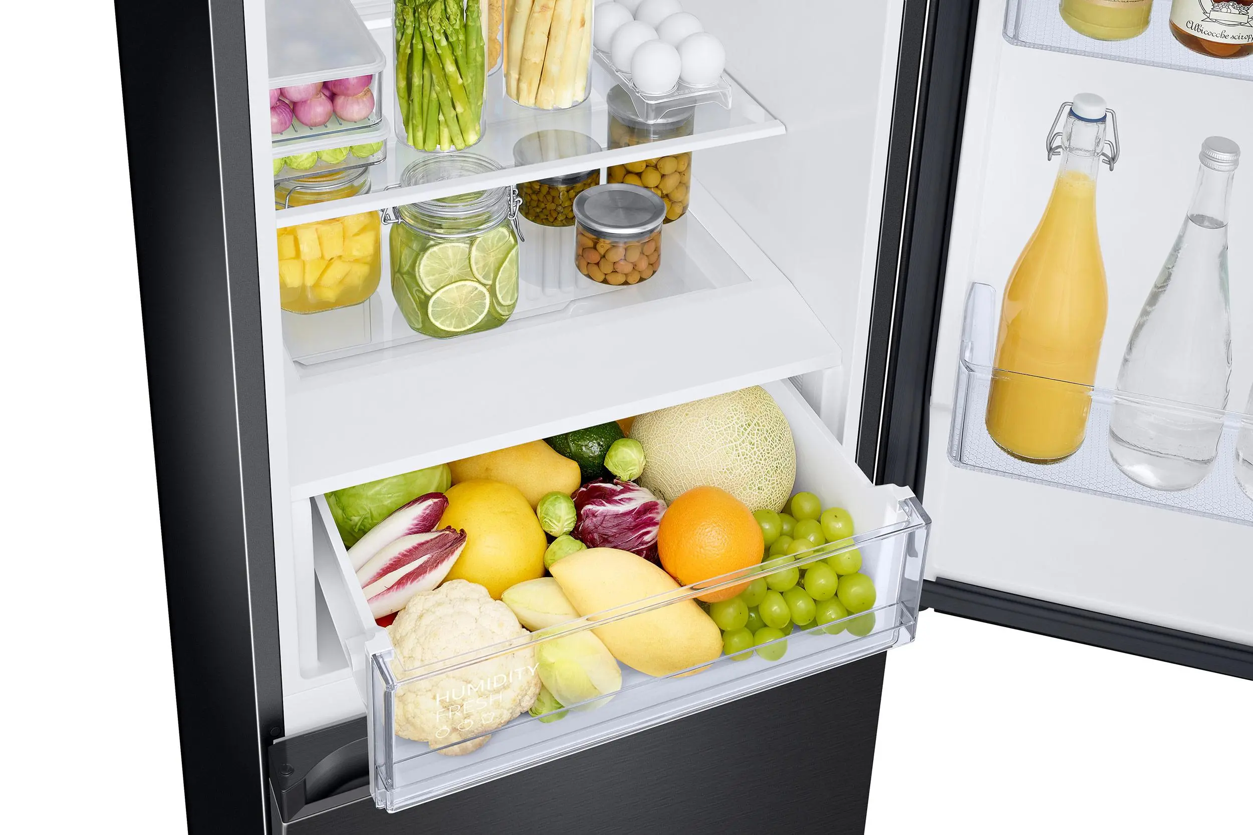 Lodówka Samsung RB34C672DBN Pełny No Frost 185,3cm Komora świeżości Zdalne sterowanie Czarny