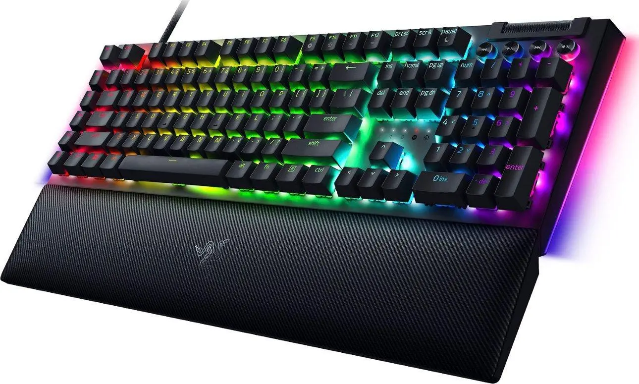 Klawiatura mechaniczna Razer BlackWidow V4 US Yellow Switch Czarny