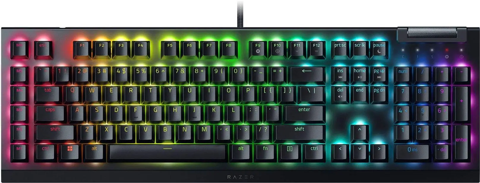 Klawiatura mechaniczna Razer BlackWidow V4 X US Green Switch Czarny