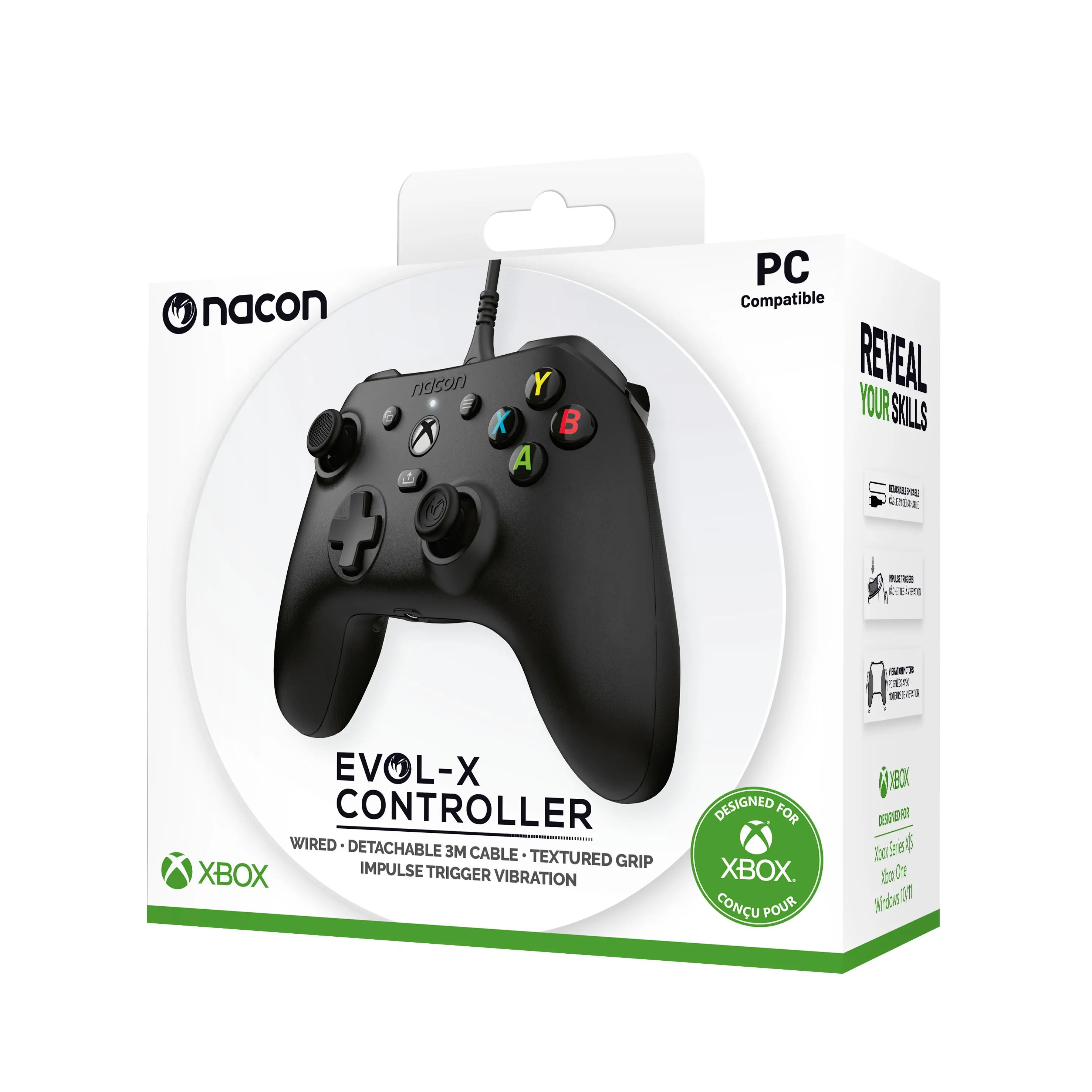 Pad Nacon EVOL-X do PC, Xbox Series, Xbox One Przewodowy Czarny