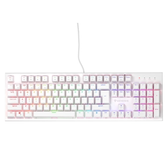 Klawiatura mechaniczna Genesis Thor 303 RGB Outemu Peach Silent Biały