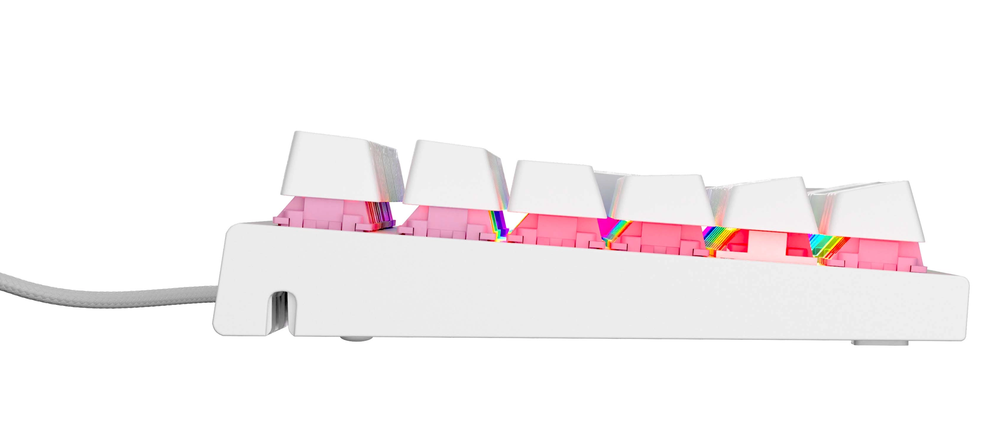 Klawiatura mechaniczna Genesis Thor 303 RGB Outemu Peach Silent Biały