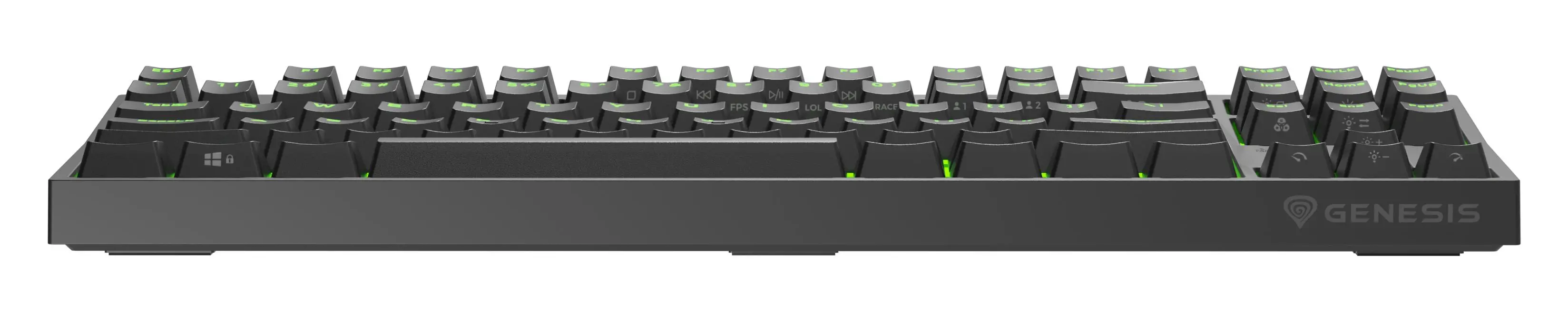 Klawiatura mechaniczna Genesis Thor 404 TKL US RGB Gateron Yellow Pro Czarny