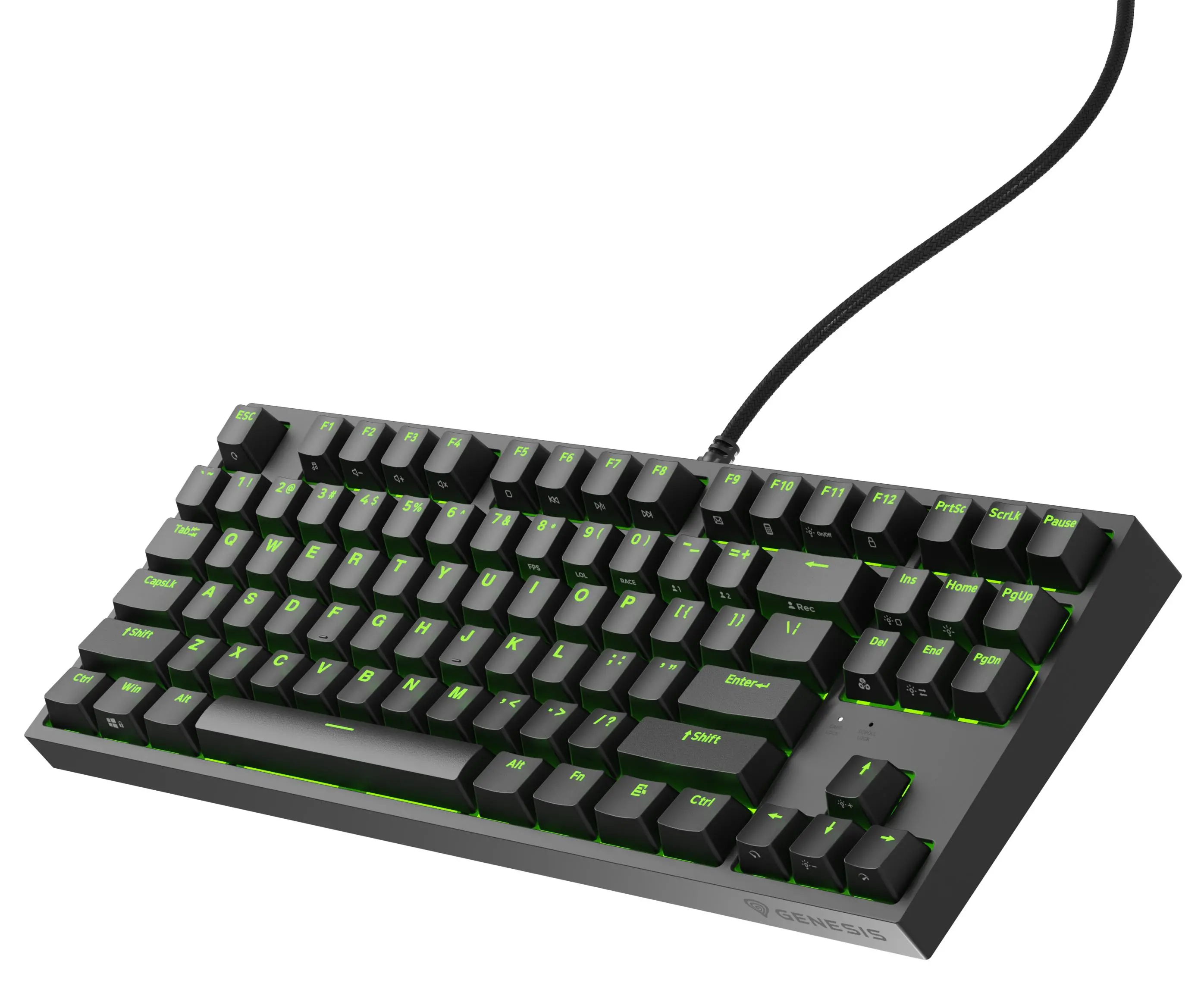 Klawiatura mechaniczna Genesis Thor 404 TKL US RGB Gateron Yellow Pro Czarny