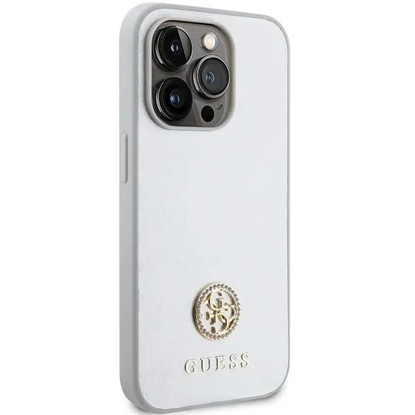 Etui Guess Strass Metal Logo GUHCP15XPS4DGPS do iPhone 15 Pro Max Srebrny