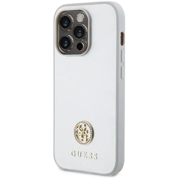 Etui Guess Strass Metal Logo GUHCP15XPS4DGPS do iPhone 15 Pro Max Srebrny