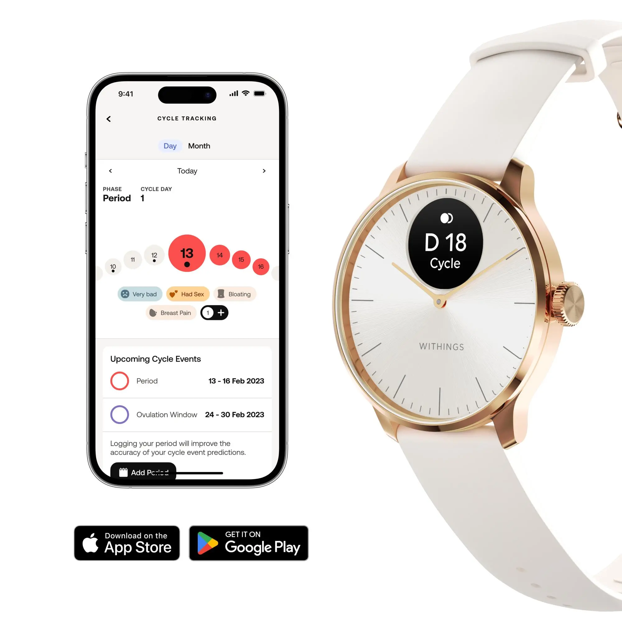 Smartwatch Withings ScanWatch Light 37mm Różowe złoto
