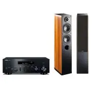 Yamaha R-N600A Czarny, Indiana Line Nota 550 X Orzech