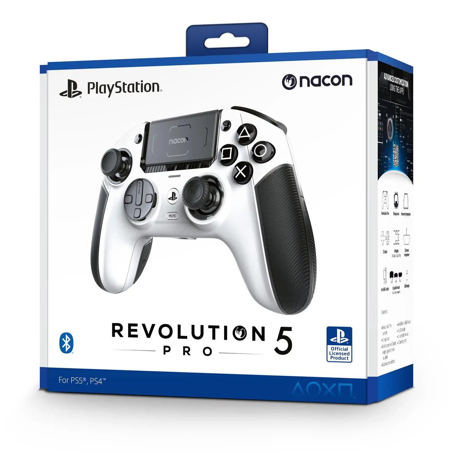 Pad Nacon Revolution 5 Pro do PS5, PS4, PC Bezprzewodowy/Przewodowy Biały