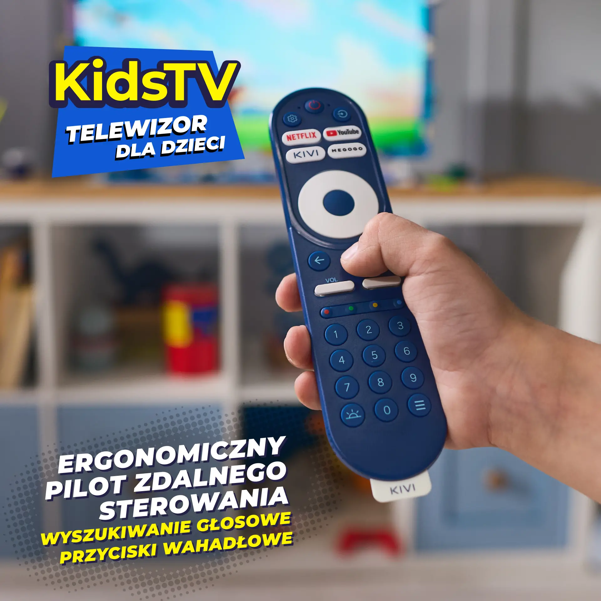 Telewizor KIVI KidsTV dla dzieci  32" LED Full HD Android TV DVB-T2