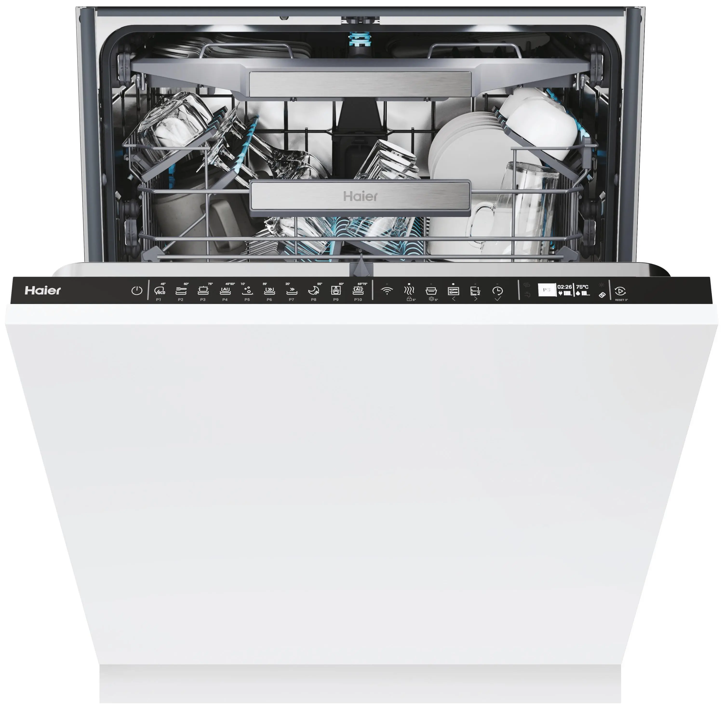 Haier I-Pro Shine Seria 6 XI 4A4M4PB 59,7cm Funkcje AI Automatyczne otwieranie drzwi Szuflada na sztućce