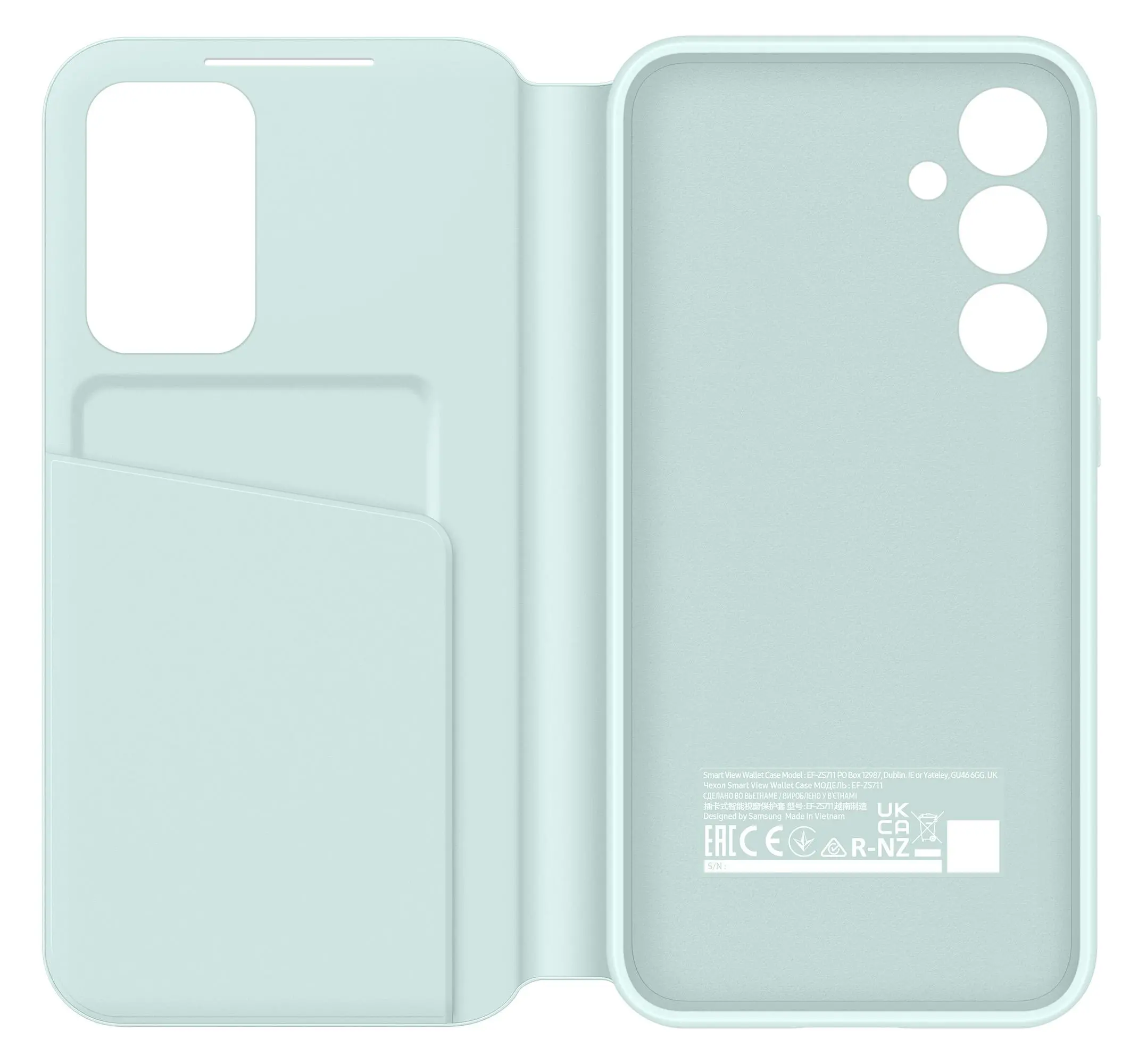 Etui Samsung Smart Clear View Cover do Galaxy S23 FE Zielony
