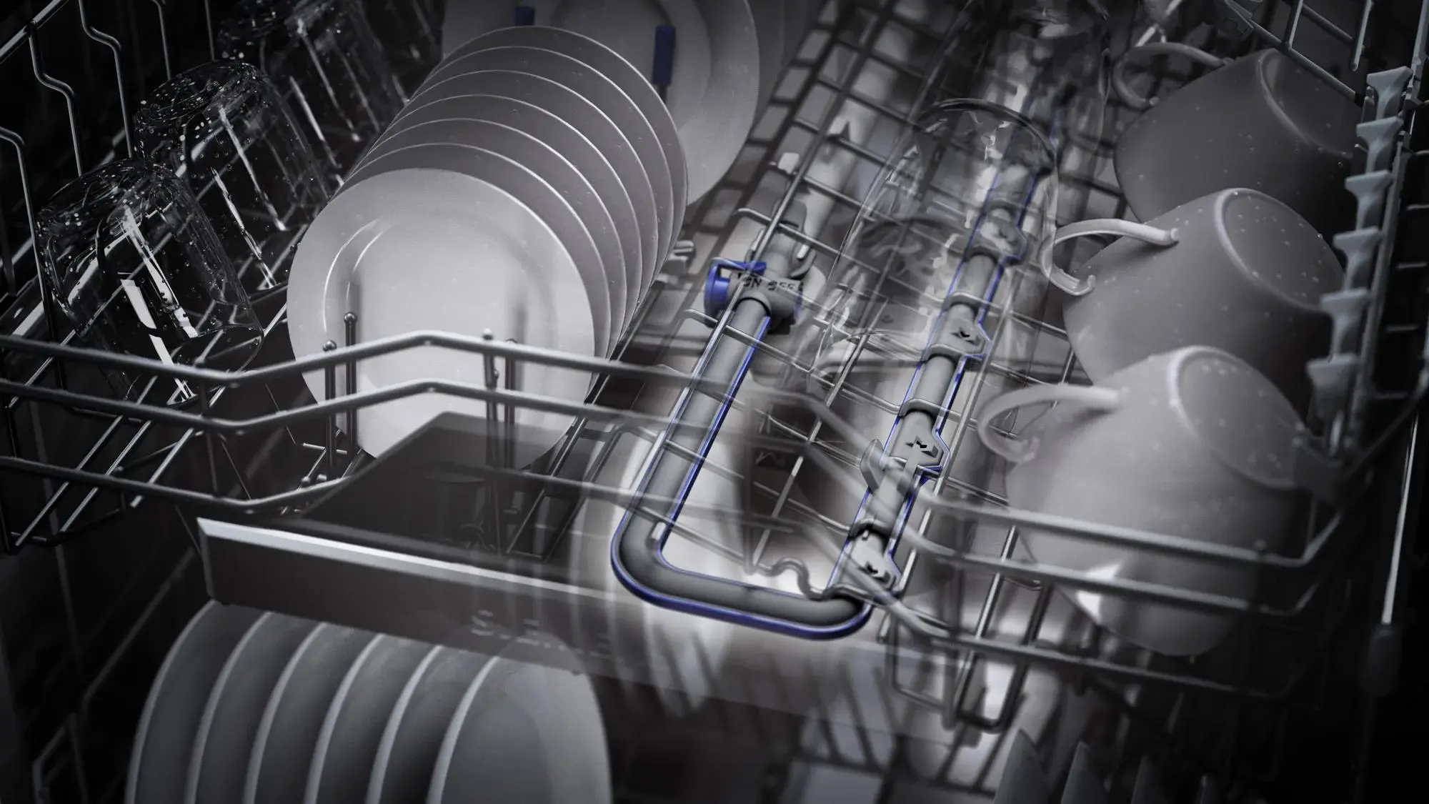 Zmywarka Siemens iQ500 SN85EX11CE 59,8cm Automatyczne otwieranie drzwi Szuflada na sztućce Zdalne sterowanie