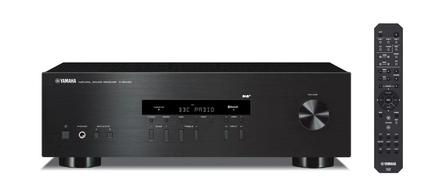 Amplituner Yamaha R-S202D 2.0-kanałowy Bluetooth Czarny