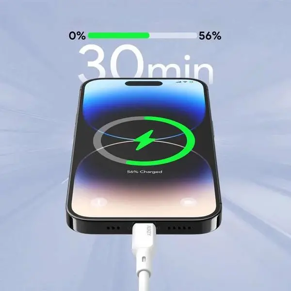 Kabel Aukey USB-C do Lightning MFi 27W 1,8m Biały