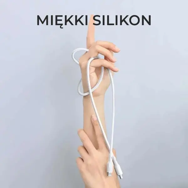 Kabel Aukey USB-C do Lightning MFi 27W 1,8m Biały