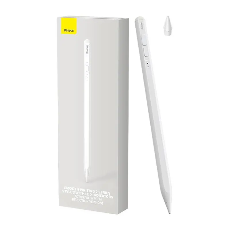 Rysik Baseus Stylus aktywny z wskaźnikiem baterii Biały