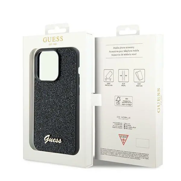 Etui Guess Disco Metal Script GUHCP14XPMSDGSK do iPhone 14 Pro Max Czarny