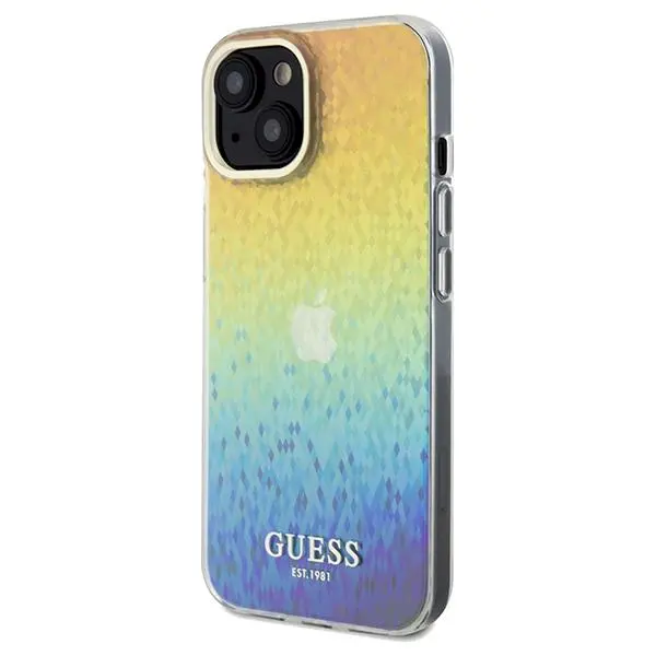 Etui Guess IML Faceted Mirror Disco Iridescent GUHCP14SHDECMI do iPhone 14 / 15 / 13