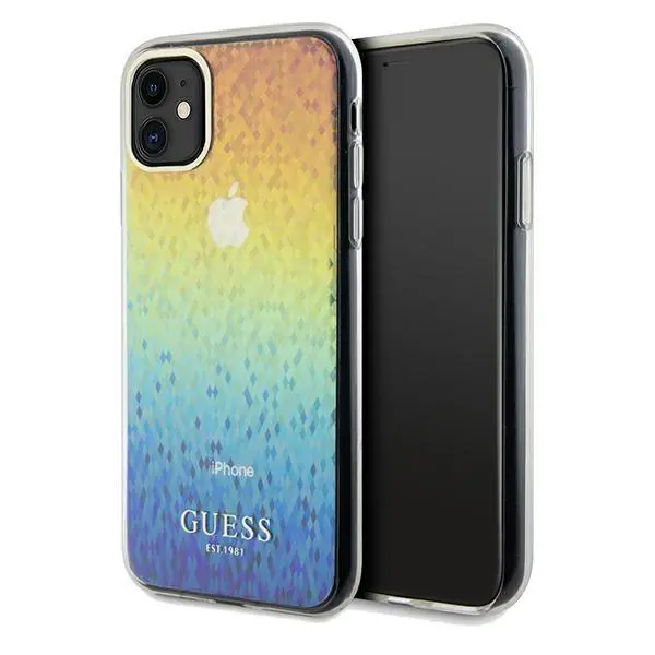 Etui Guess IML Faceted Mirror Disco Iridescent GUHCN61HDECMI do iPhone 11 / Xr