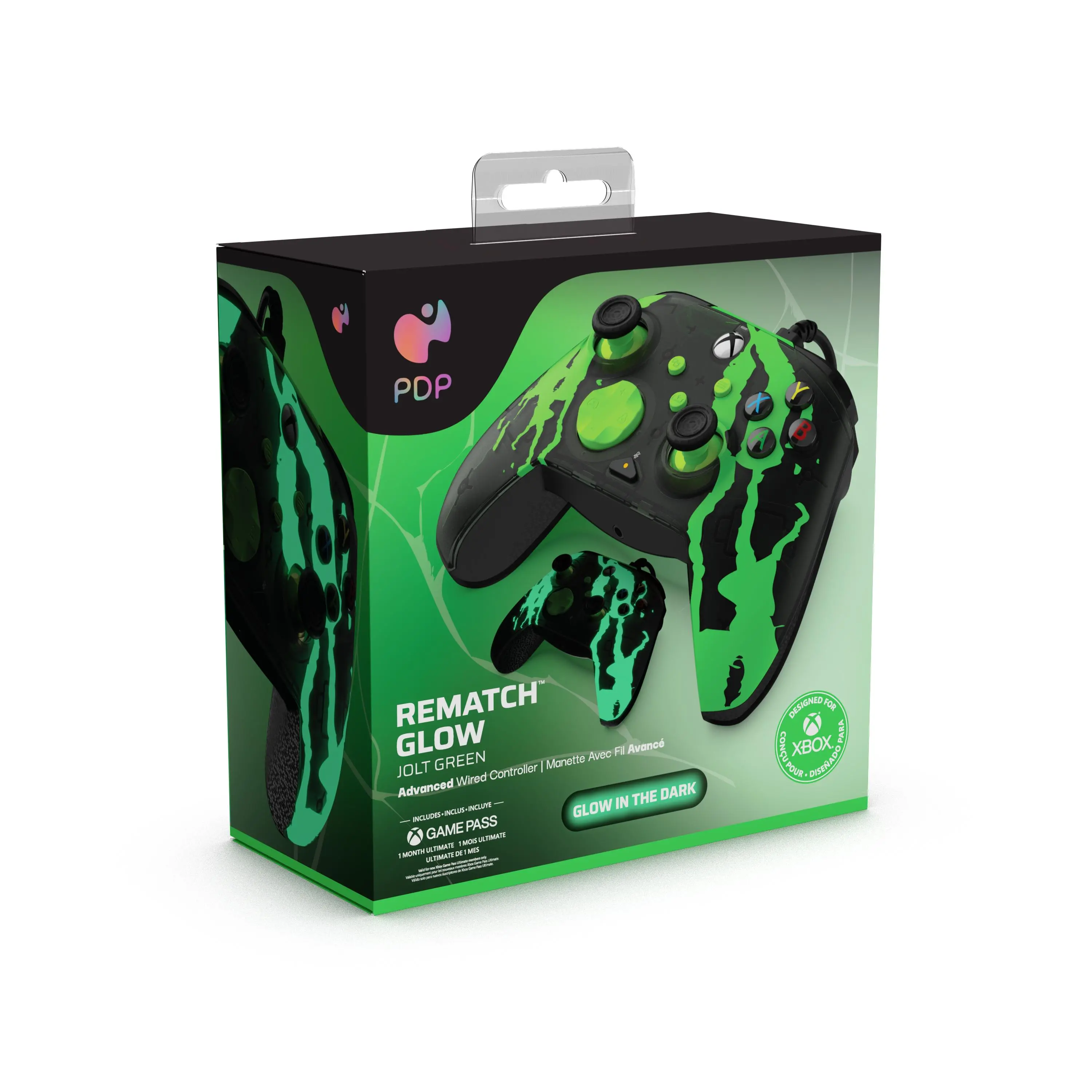 Pad PDP Rematch Glow Jolt Green do Xbox, PC Przewodowy