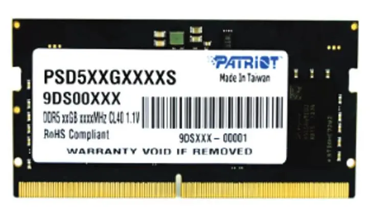 Pamięć Patriot Signature DDR5 16GB 4800 CL40 SODIMM Czarny