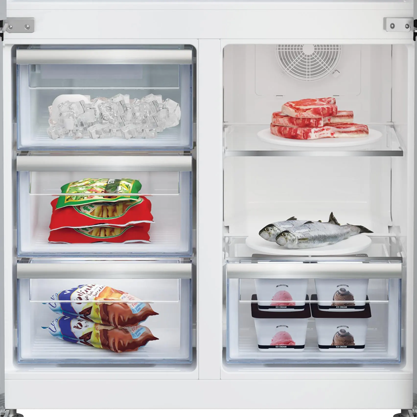 Lodówka Beko GN1416240JXN Pełny No Frost 182cm Komora świeżości Kostkarka Stalowy