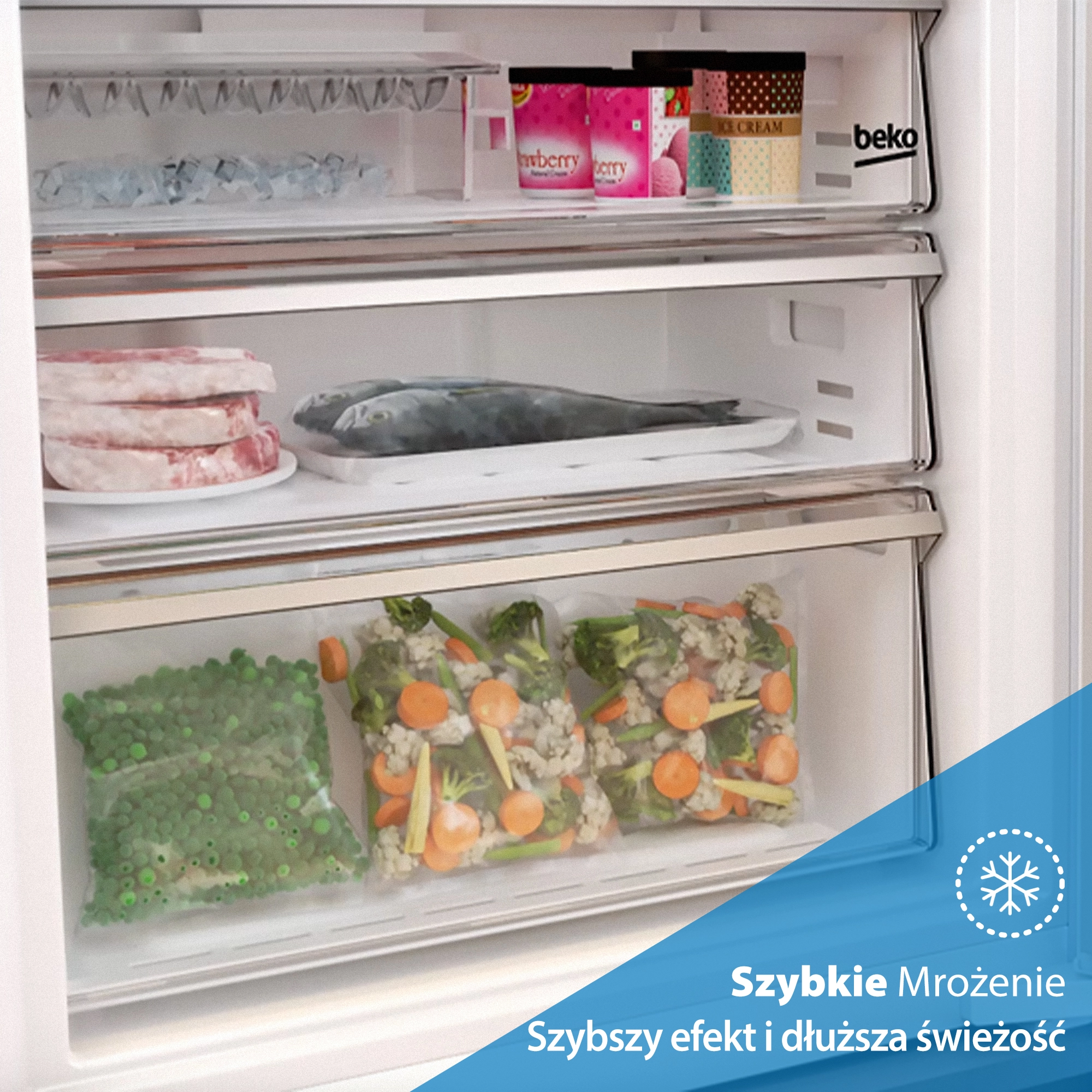 Lodówka Beko GN1416240JXN Pełny No Frost 182cm Komora świeżości Kostkarka Stalowy