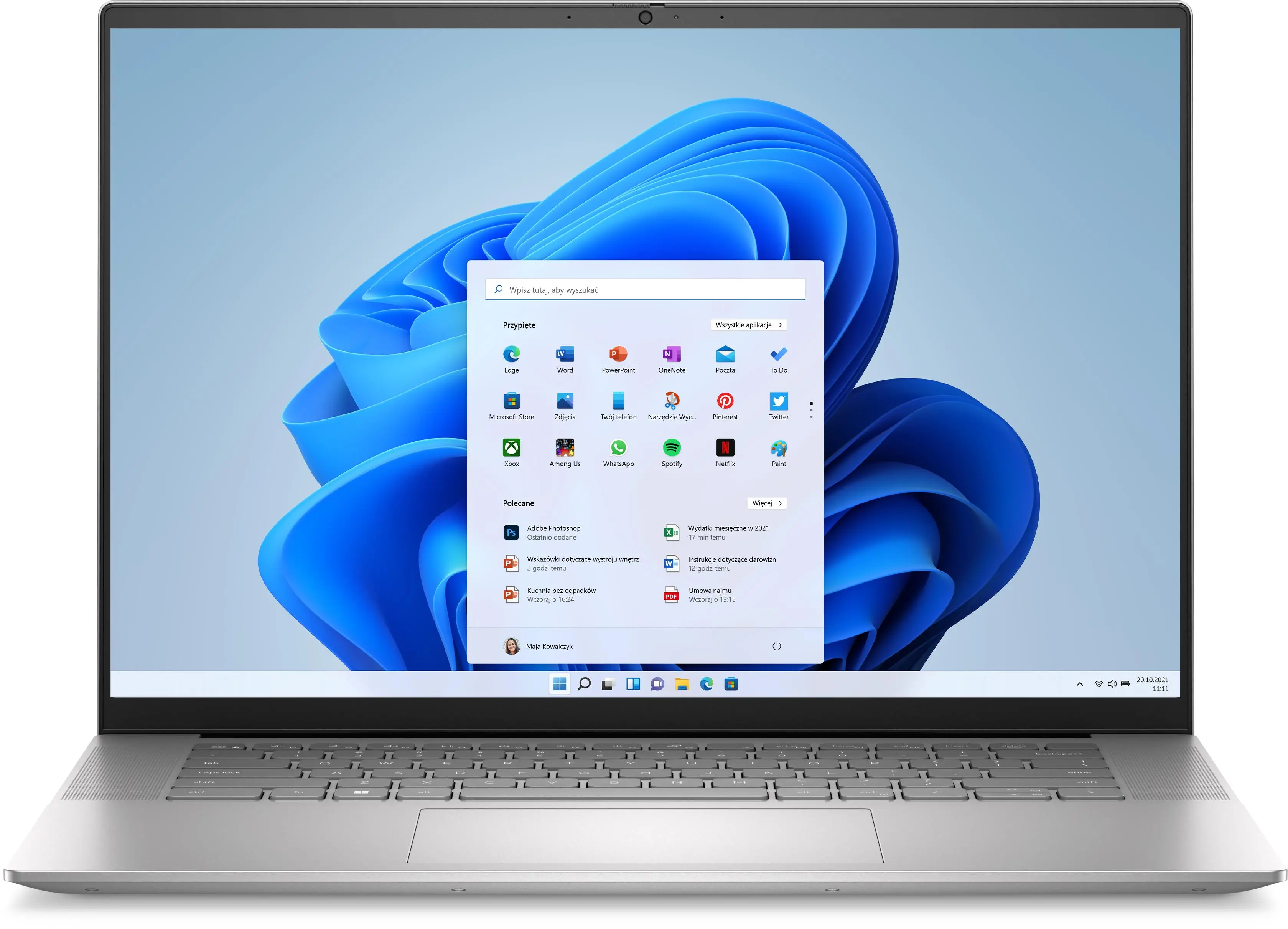 Laptop Dell Inspiron 5635-9935 16" R7 7730U 16GB RAM 512GB Dysk SSD Win11 Srebrny