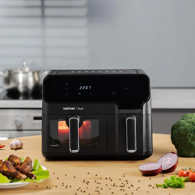 Frytkownica beztłuszczowa Zelmer ZAF9000 Dual 2700W 9l