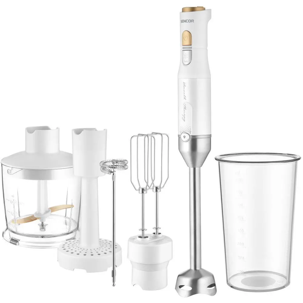 Blender Sencor SHB 6441WH 1200W Rozdrabniacz Końcówka do ubijania Spieniacz do mleka