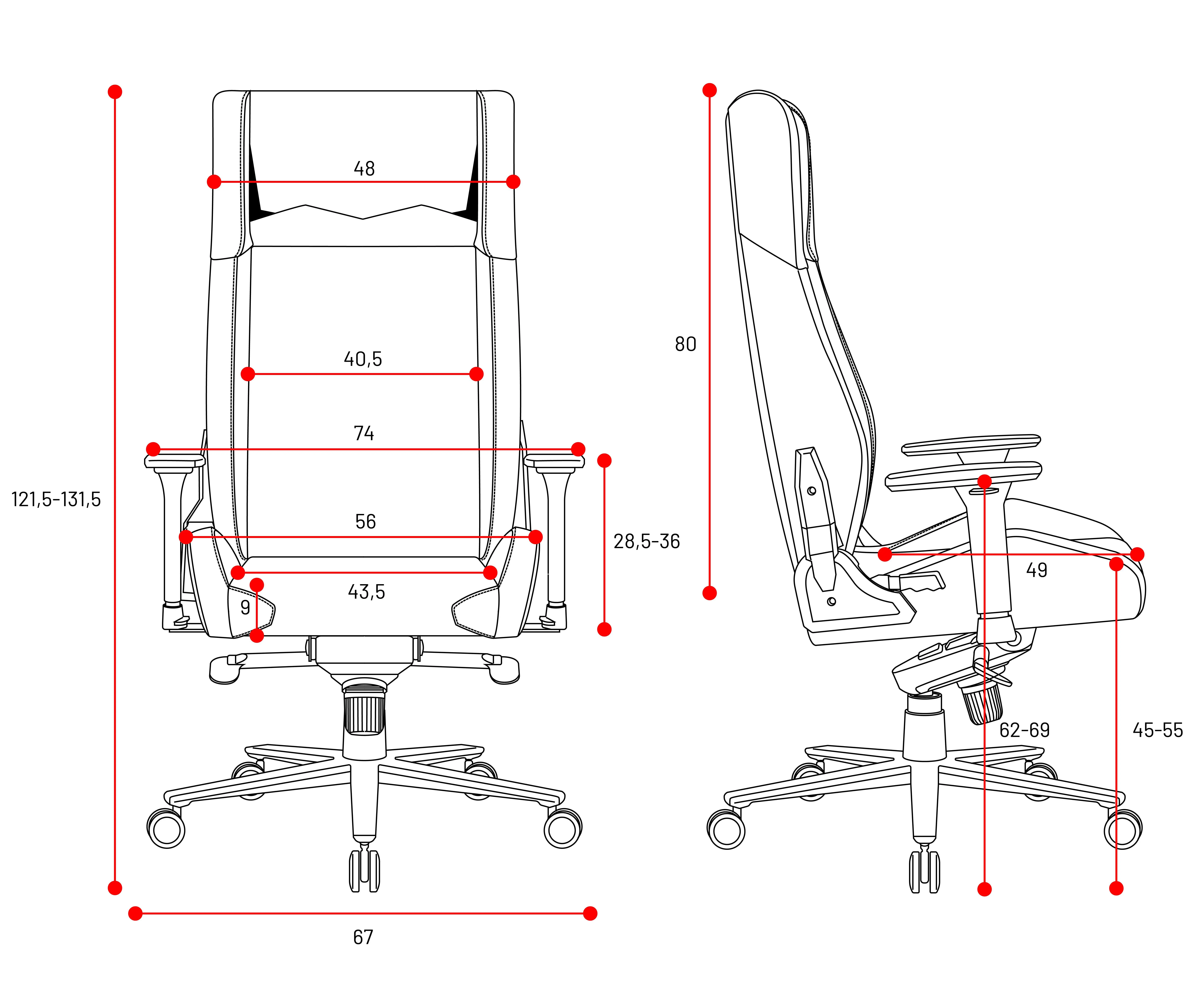 Fotel Diablo Chairs X-Custom Normal Size Gamingowy do 130kg Skóra ECO Czarny