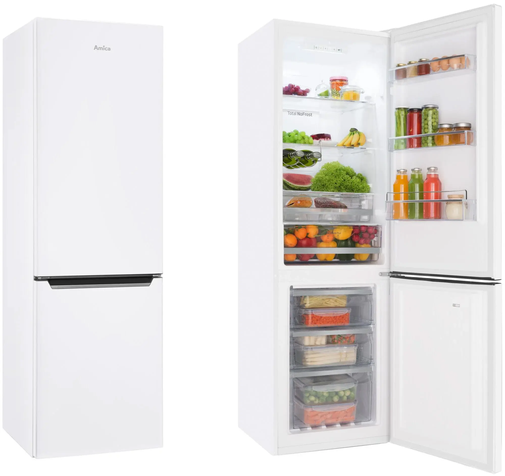 Lodówka Amica FK299.2FTZ(E) Pełny No Frost 180cm Komora świeżości Biały
