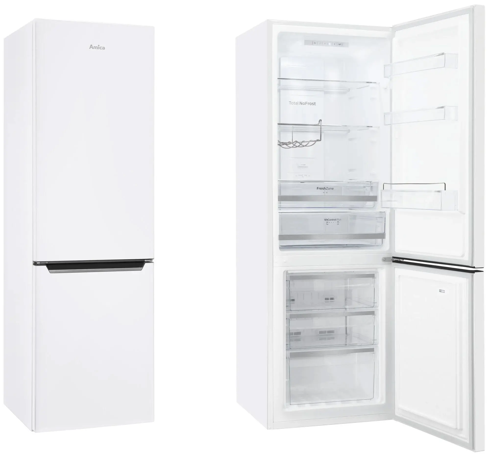 Lodówka Amica FK299.2FTZ(E) Pełny No Frost 180cm Komora świeżości Biały