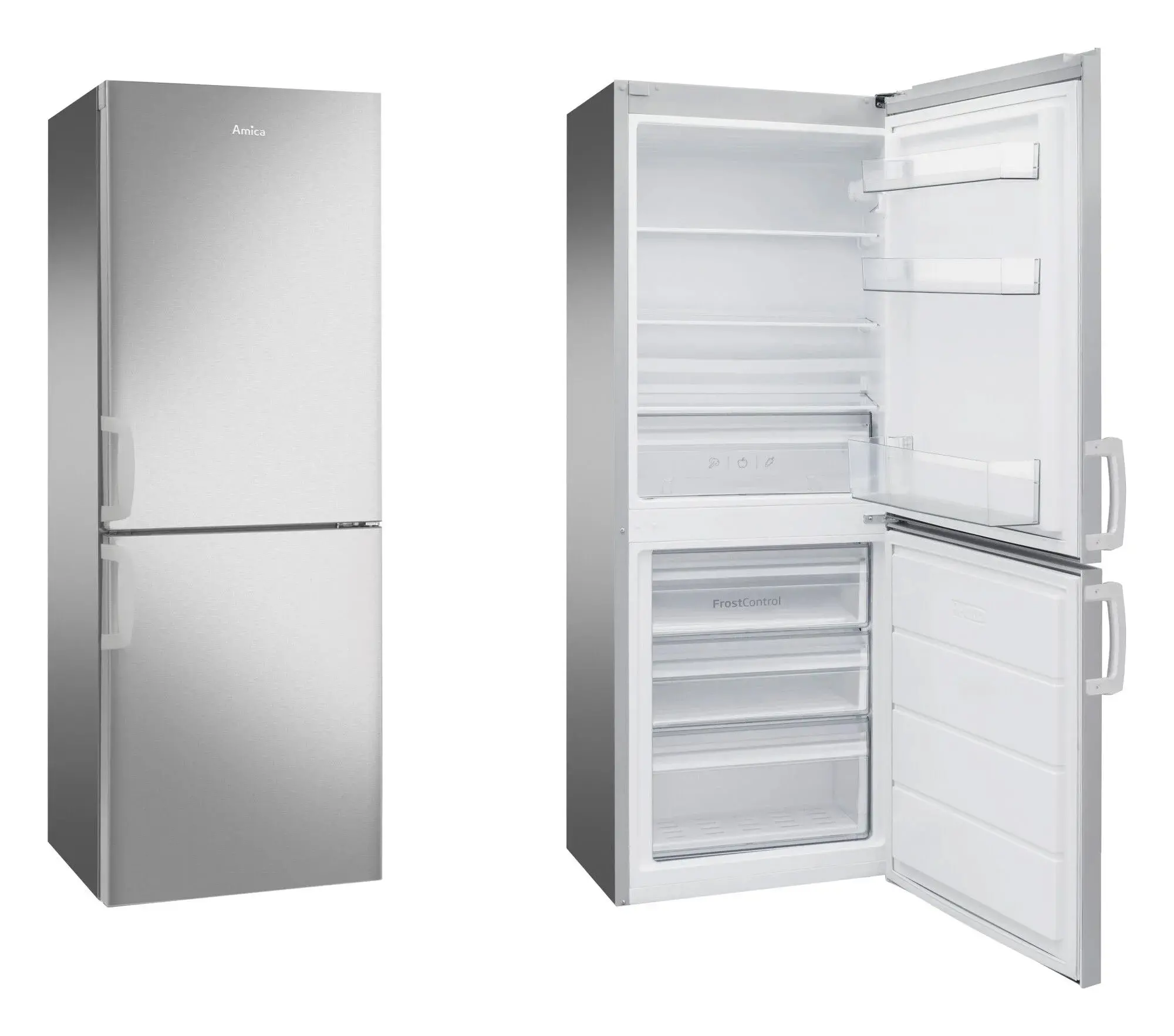 Lodówka Amica FK2415.3UX(E) 152cm Inox