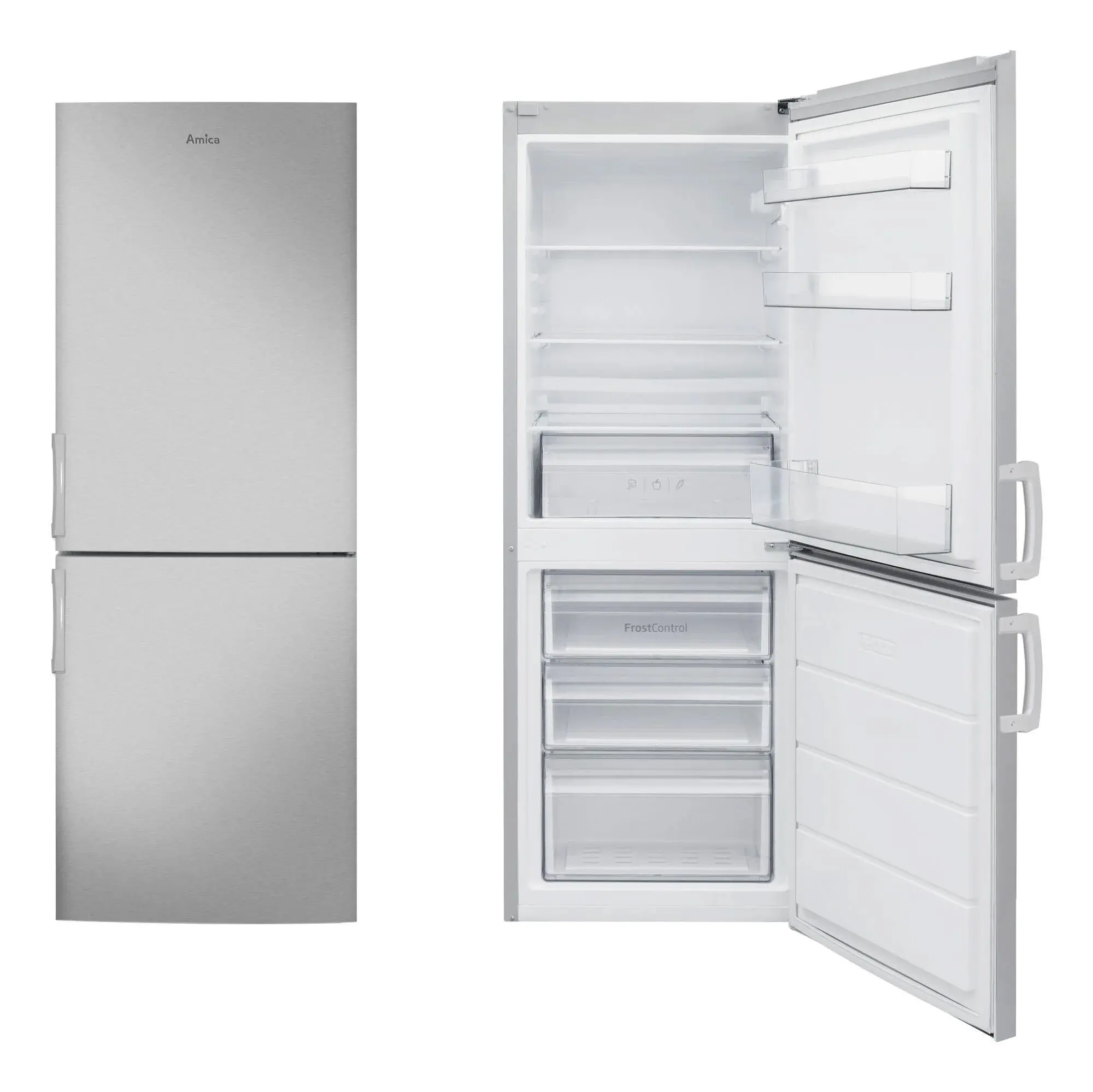 Lodówka Amica FK2415.3UX(E) 152cm Inox