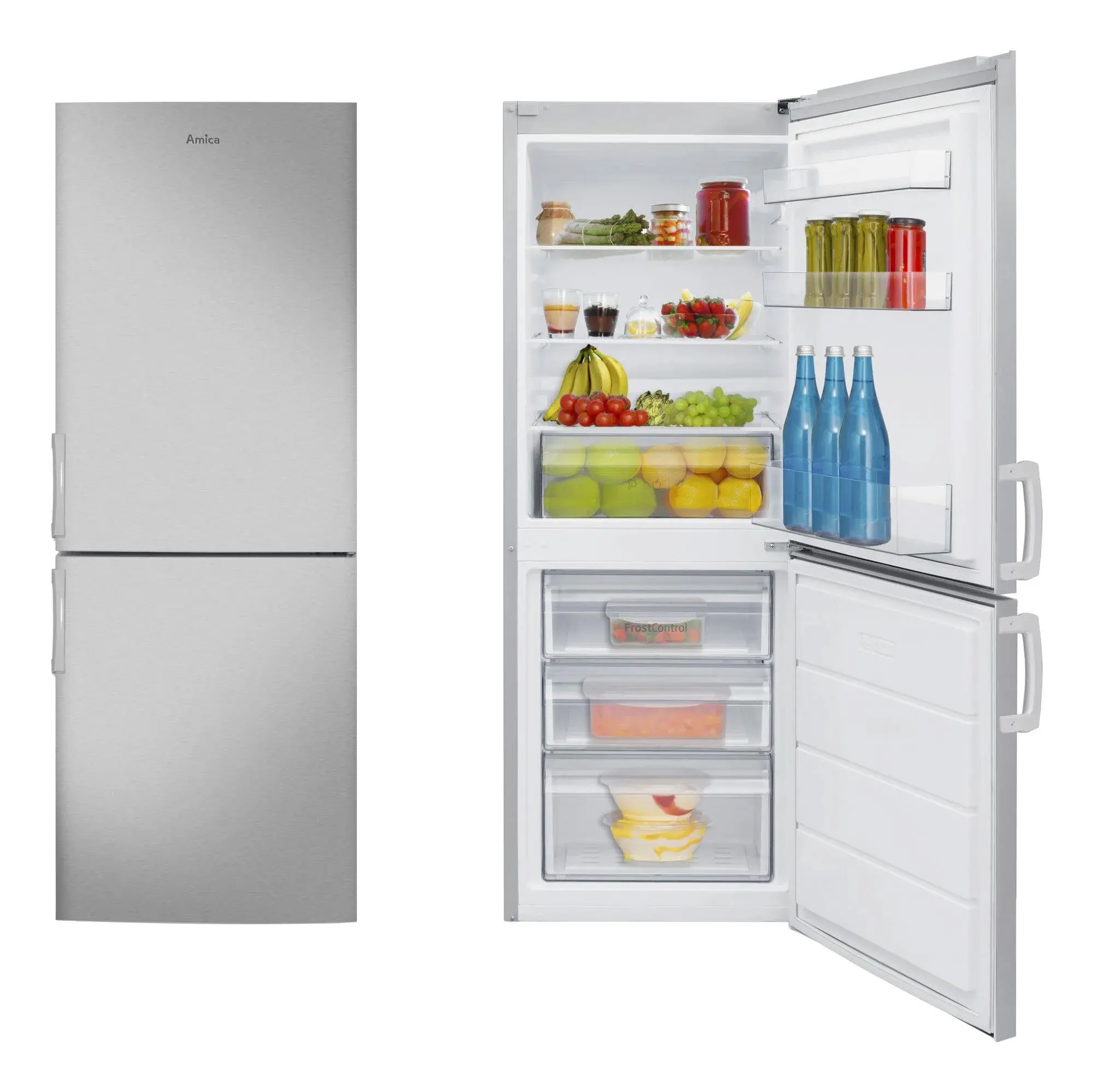 Lodówka Amica FK2415.3UX(E) 152cm Inox