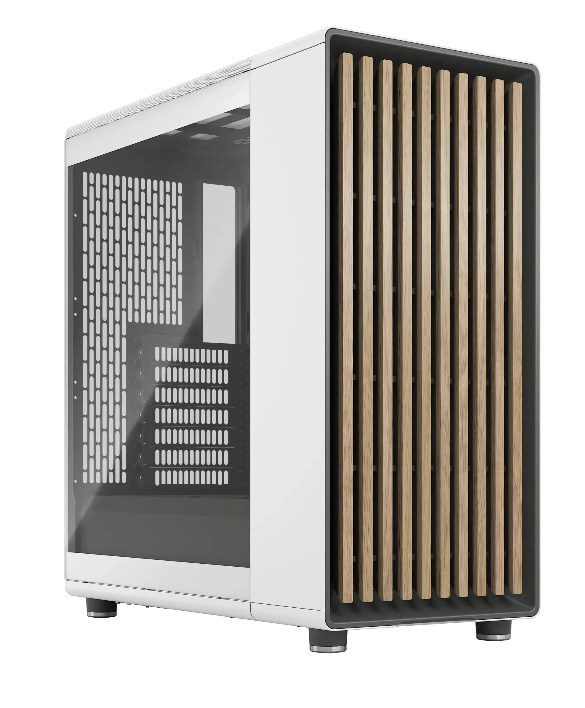 Obudowa Fractal Design North Chalk TG Clear Biały