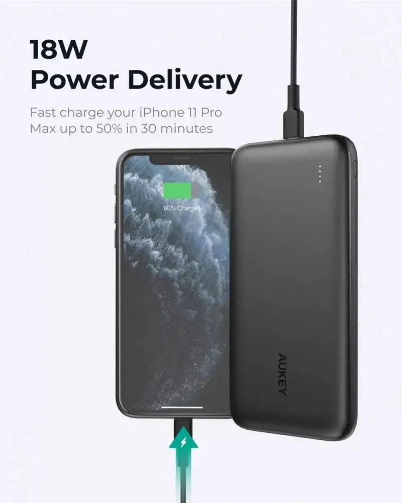 Powerbank Aukey PB-N73S, 10000mAh PD 18W Czarny