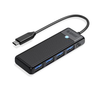 Hub USB Orico PAPW4A-C3-015-BK-EP USB-C 4xUSB-A 3.0 5Gbps  Czarny