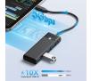 Hub USB Orico PAPW4A-C3-015-BK-EP USB-C 4xUSB-A 3.0 5Gbps  Czarny