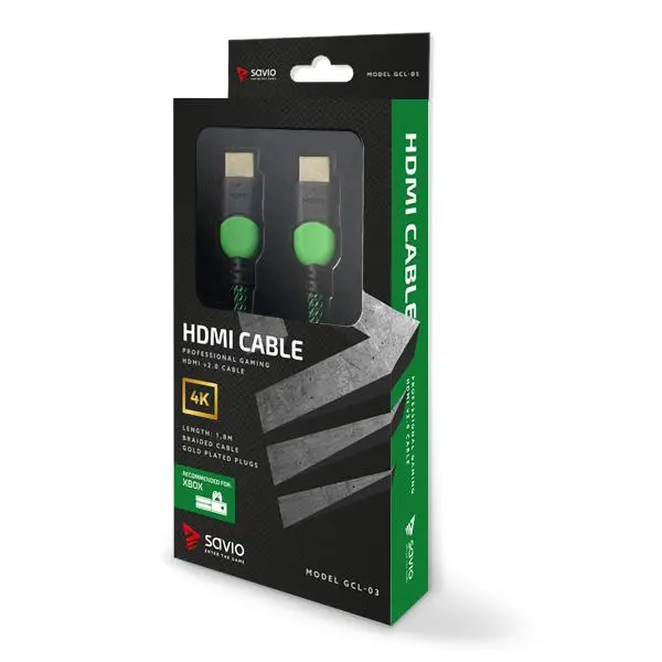 Kabel HDMI Savio GCL-03 1,8m Zielony