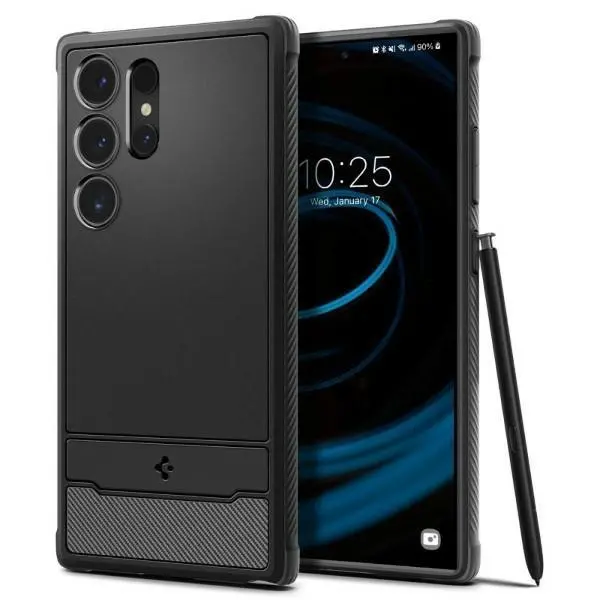 Etui Spigen Rugged Armor ACS07286 do Galaxy S24 Ultra Czarny