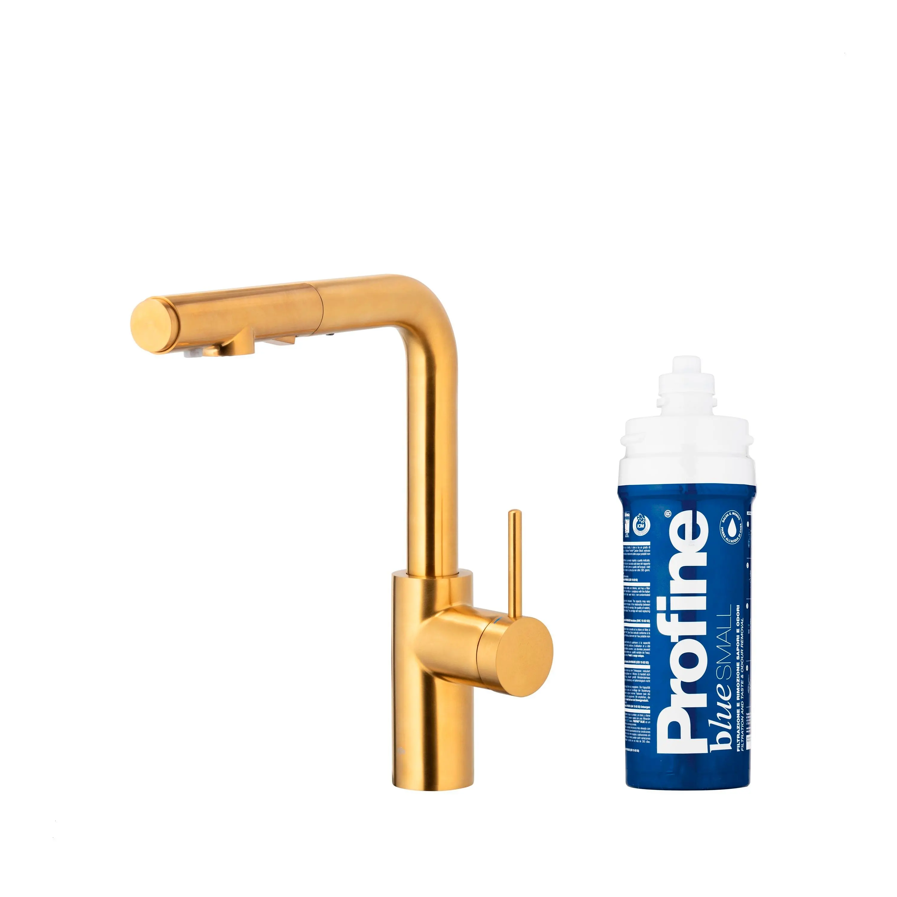 Bateria KFA Armatura Arura Duero Pure Basic Pull-Out 6623-113-31 Złoty Stal szlachetna