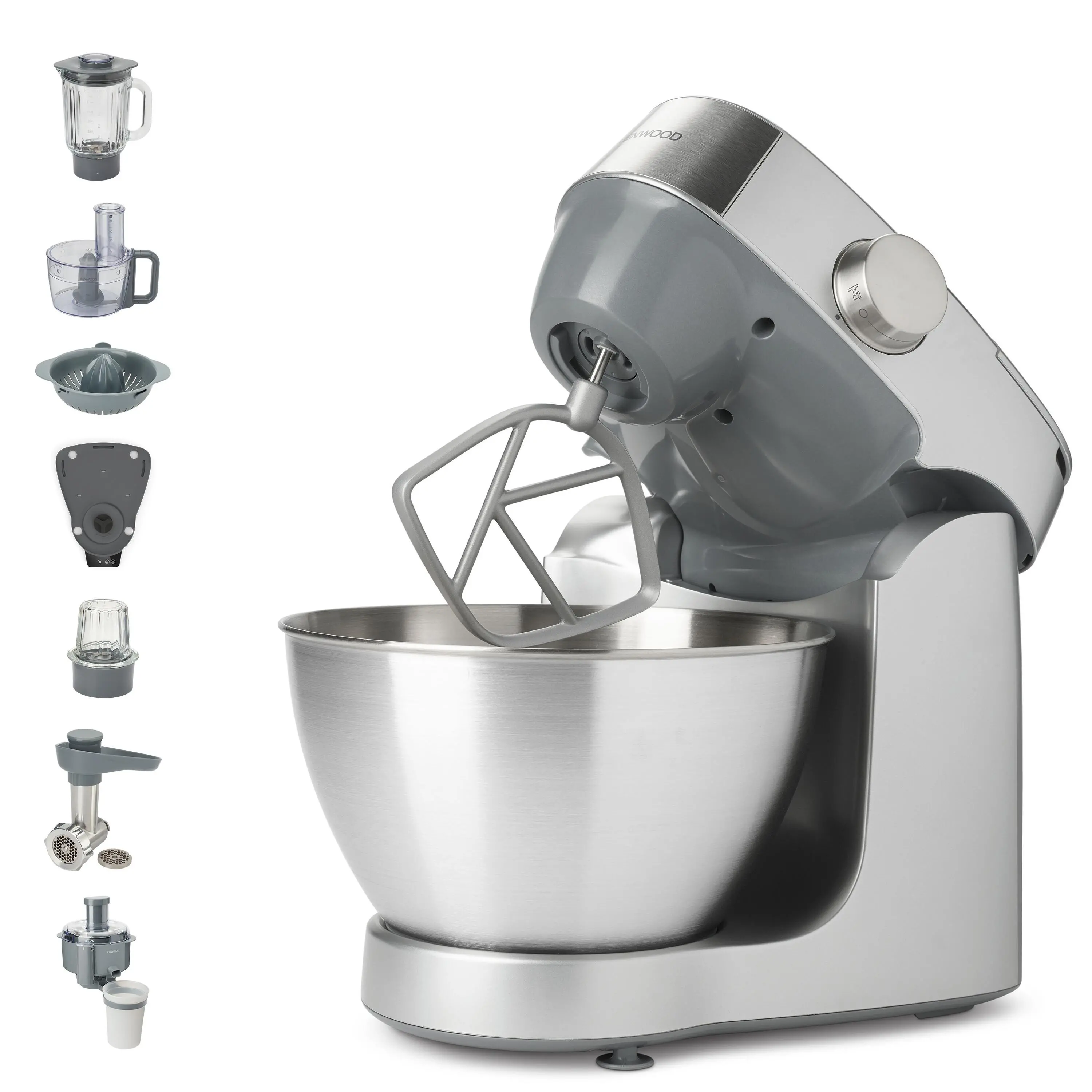 Robot kuchenny Kenwood KHC29A.X0SI 1000W Maszynka do mielenia Wyciskarka do cytrusów Rozdrabniacz Młynek Blender kielichowy