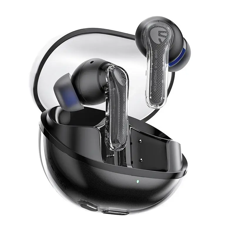 Słuchawki bezprzewodowe Soundpeats Clear Dokanałowe Bluetooth 5.3 Czarny