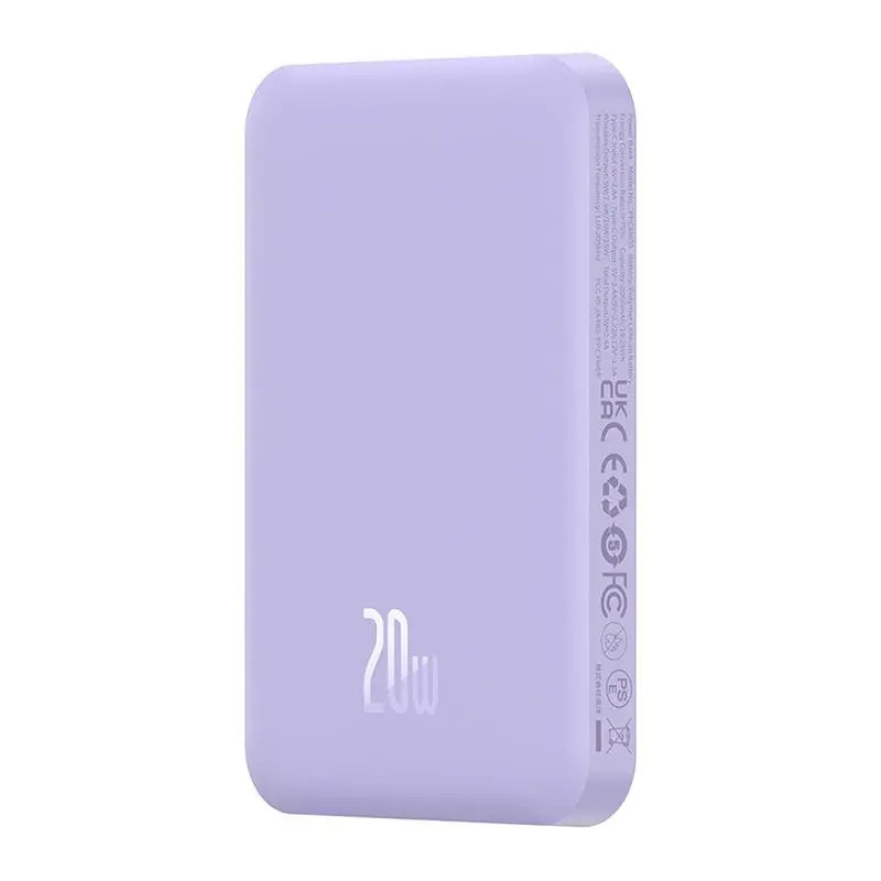 Powerbank Baseus P10022107513-00 Magnetic Mini 5000mAh 20W Fioletowy