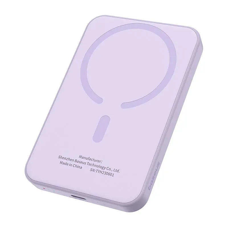 Powerbank Baseus P10022107513-00 Magnetic Mini 5000mAh 20W Fioletowy